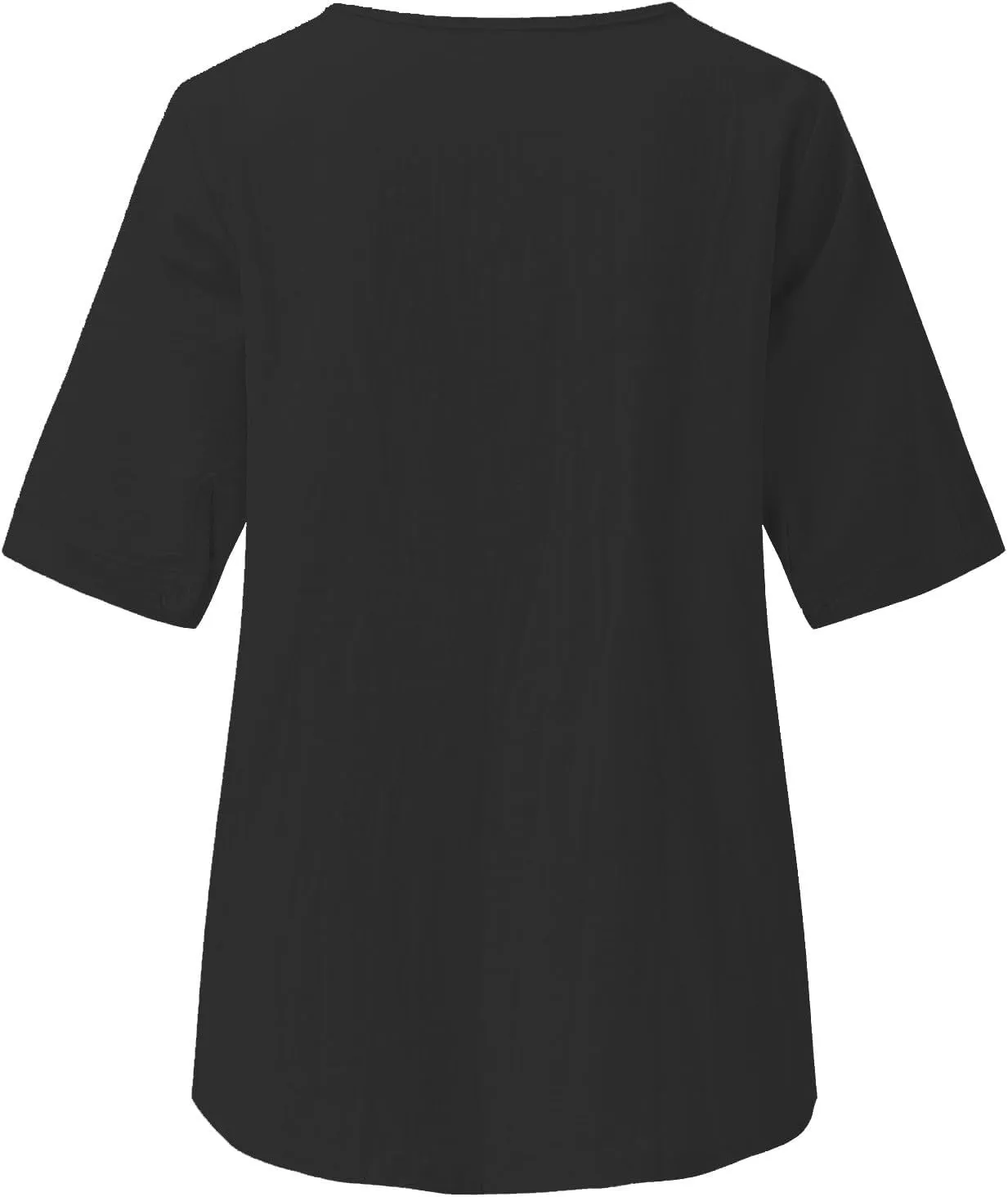 Mzkdieey Women's Embroidered Blouse Cotton Linen Short Sleeve Peasant Boho Tunic Tops Casual Notch V Neck Loose Fit T-Shirt