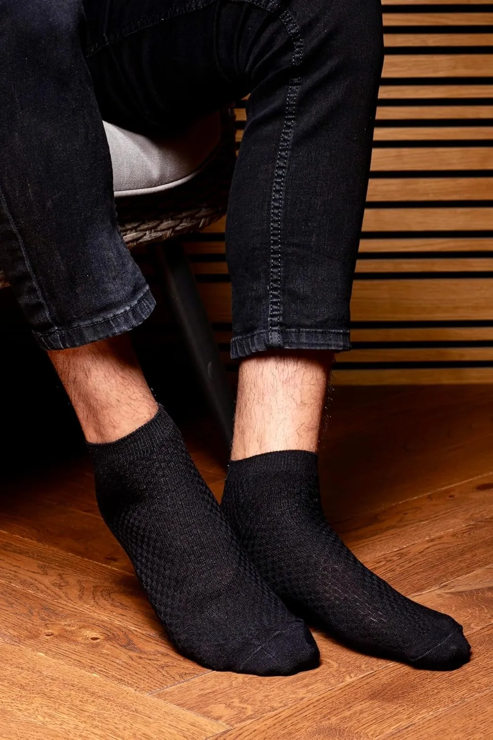 NUDUS UNDERWEAR Men??s Bamboo Rayon Ankle Quarter Dress Socks 5-Pair Gift Box, Premium Quality