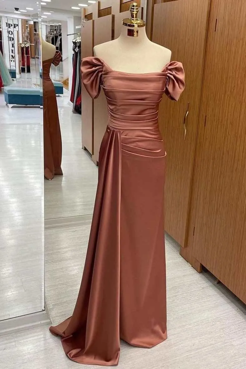 Off-the-Shoulder Maxi Dress with Ruffled Sleeves