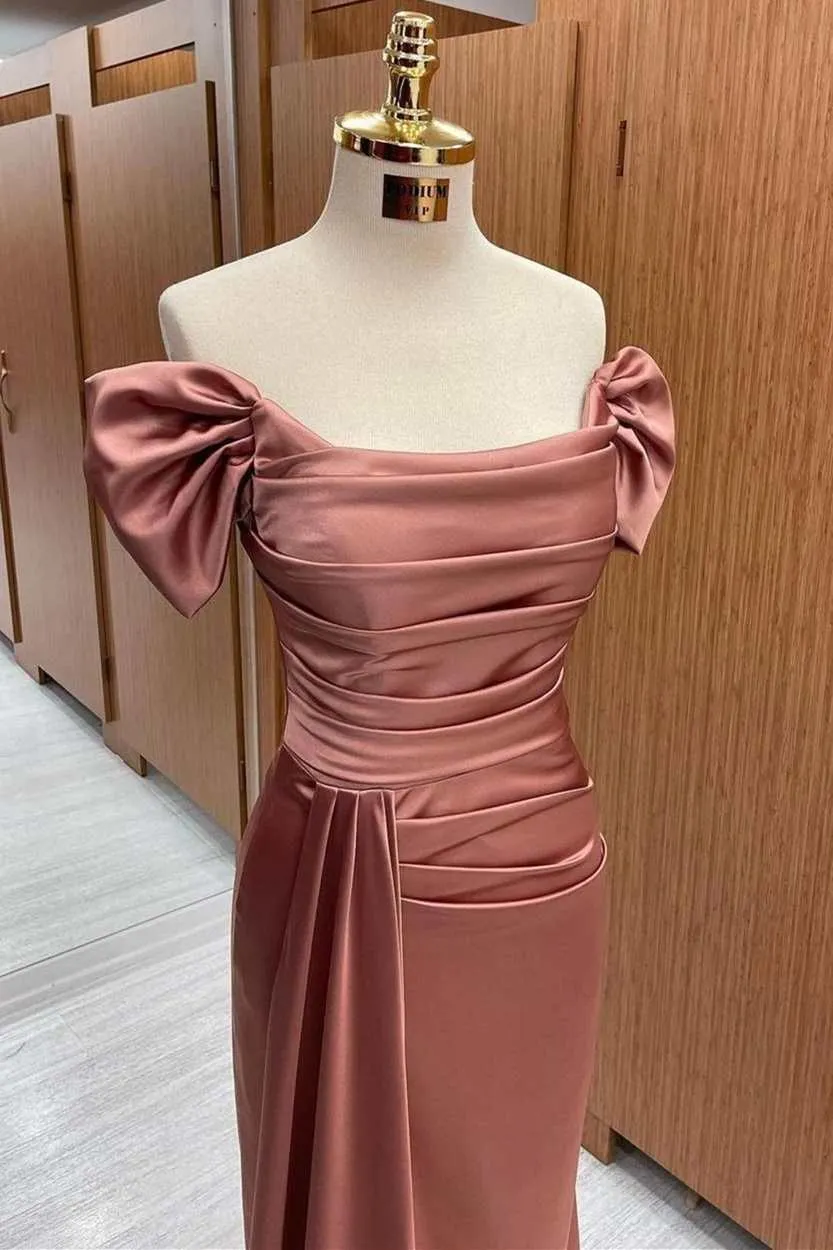 Off-the-Shoulder Maxi Dress with Ruffled Sleeves
