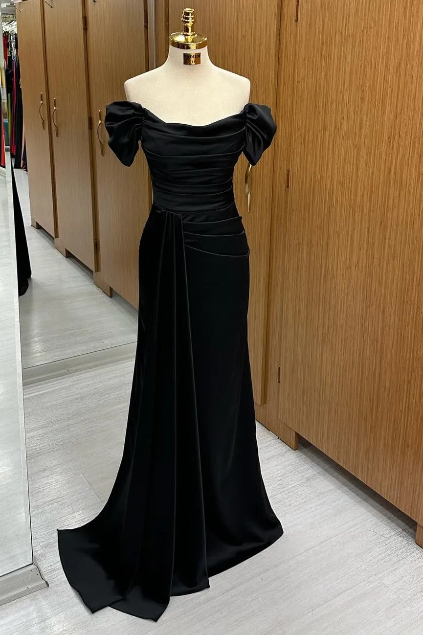 Off-the-Shoulder Maxi Dress with Ruffled Sleeves