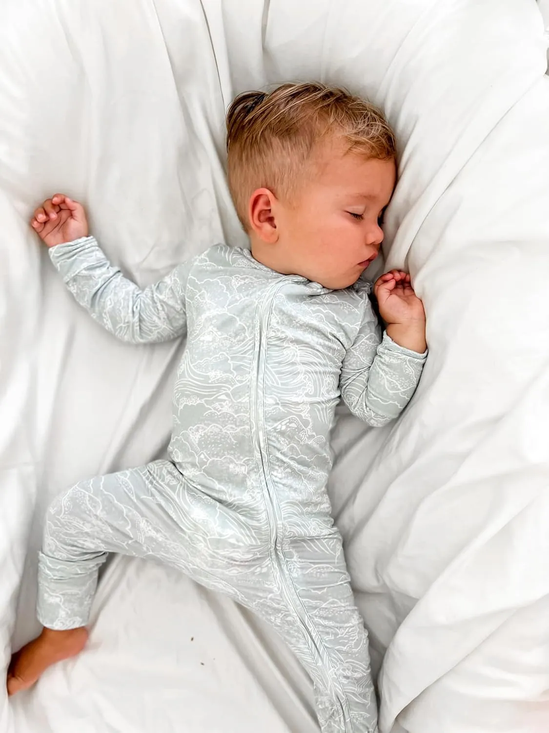 Organic Baby Bamboo Rompers with 11 Signature Prints - Infant Zipper Jumpsuits