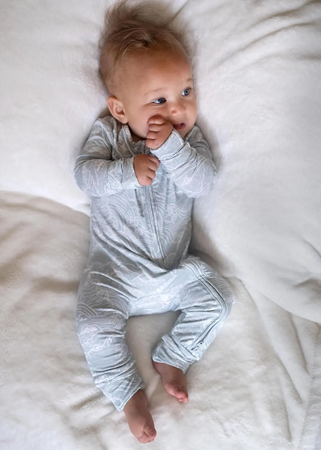 Organic Baby Bamboo Rompers with 11 Signature Prints - Infant Zipper Jumpsuits
