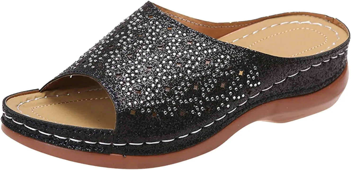 Orthotic Slippers with Heel Orthopedic Women's Athletic & Outdoor Sandals & Slides Orthopedic Travel Sandals Orthopedic Ladies Dressy Sandals Orthopedic Slide Sandals for Women with Arch Support