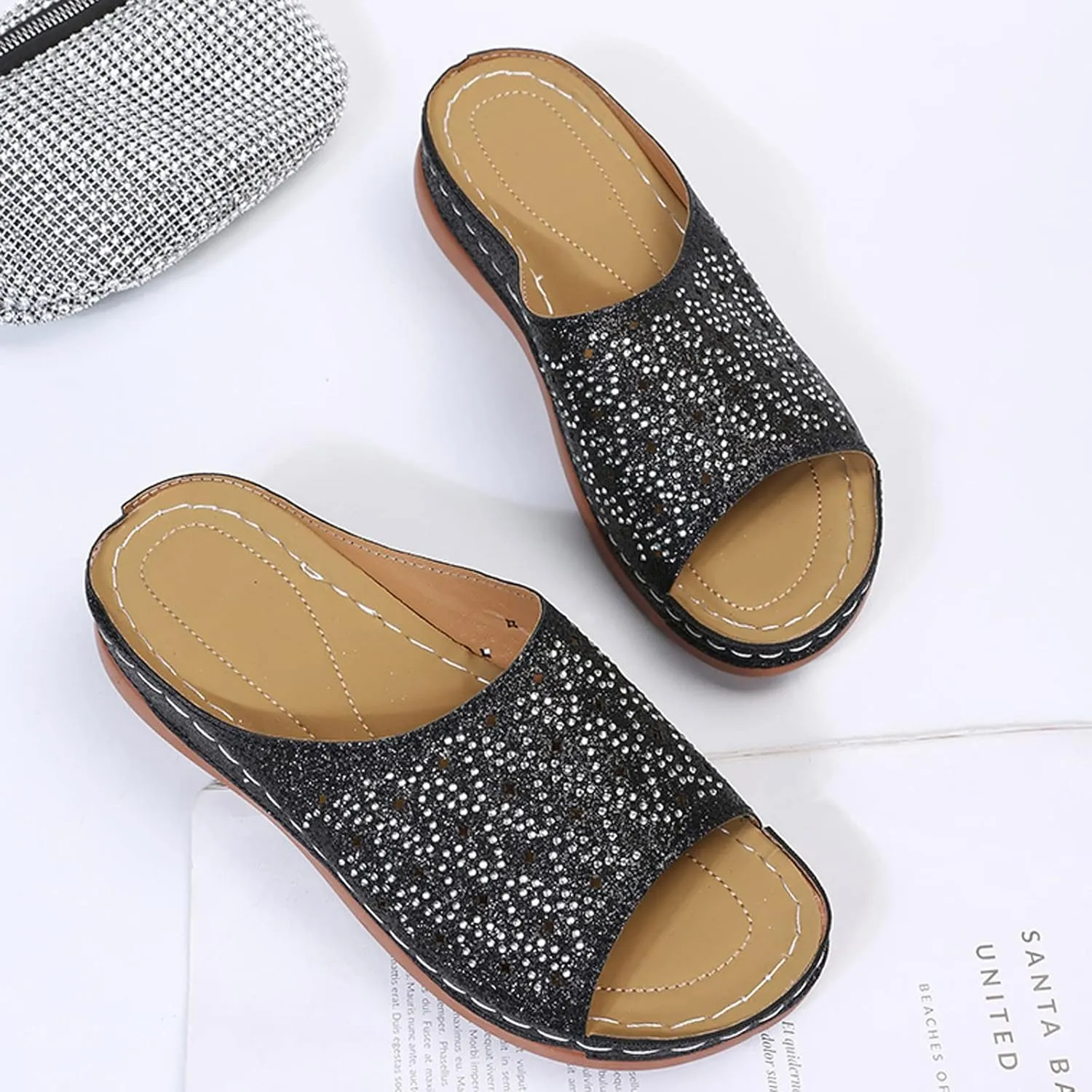 Orthotic Slippers with Heel Orthopedic Women's Athletic & Outdoor Sandals & Slides Orthopedic Travel Sandals Orthopedic Ladies Dressy Sandals Orthopedic Slide Sandals for Women with Arch Support