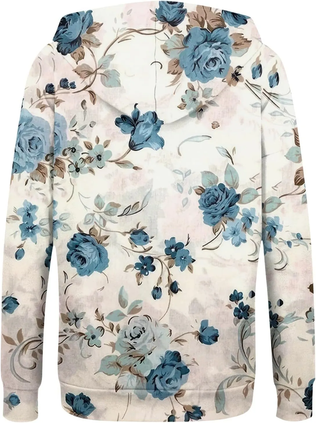 Oversized Sweatshirt For Women,Womens Casual Print Zip Up Hoodie Trendy Long Sleeve Sweatshirt With Pockets