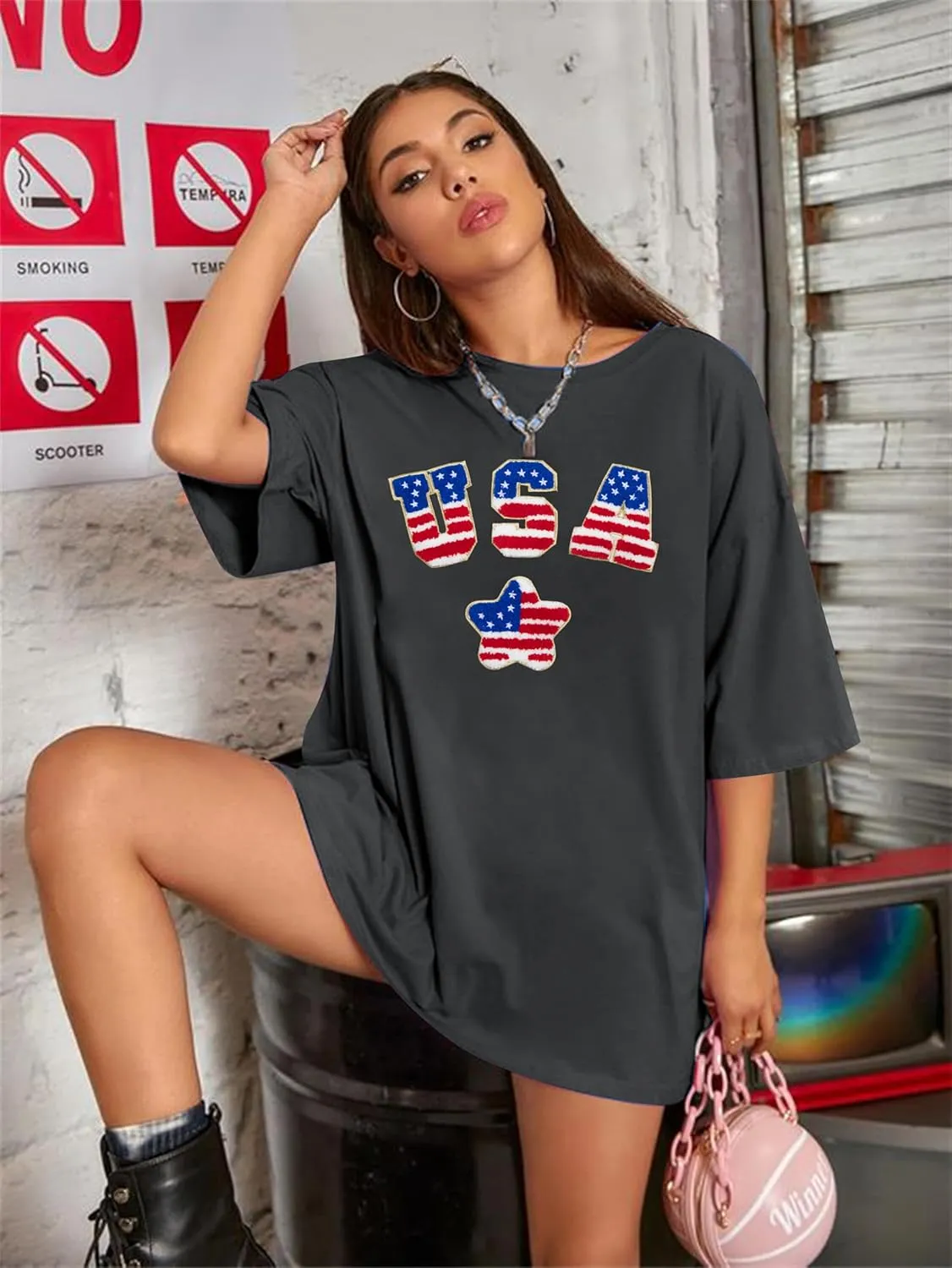 Party in The USA T-Shirt Women 4th of July Independence Day Shirts Funny Patriontic Graphic Short Sleeve Tee Tops