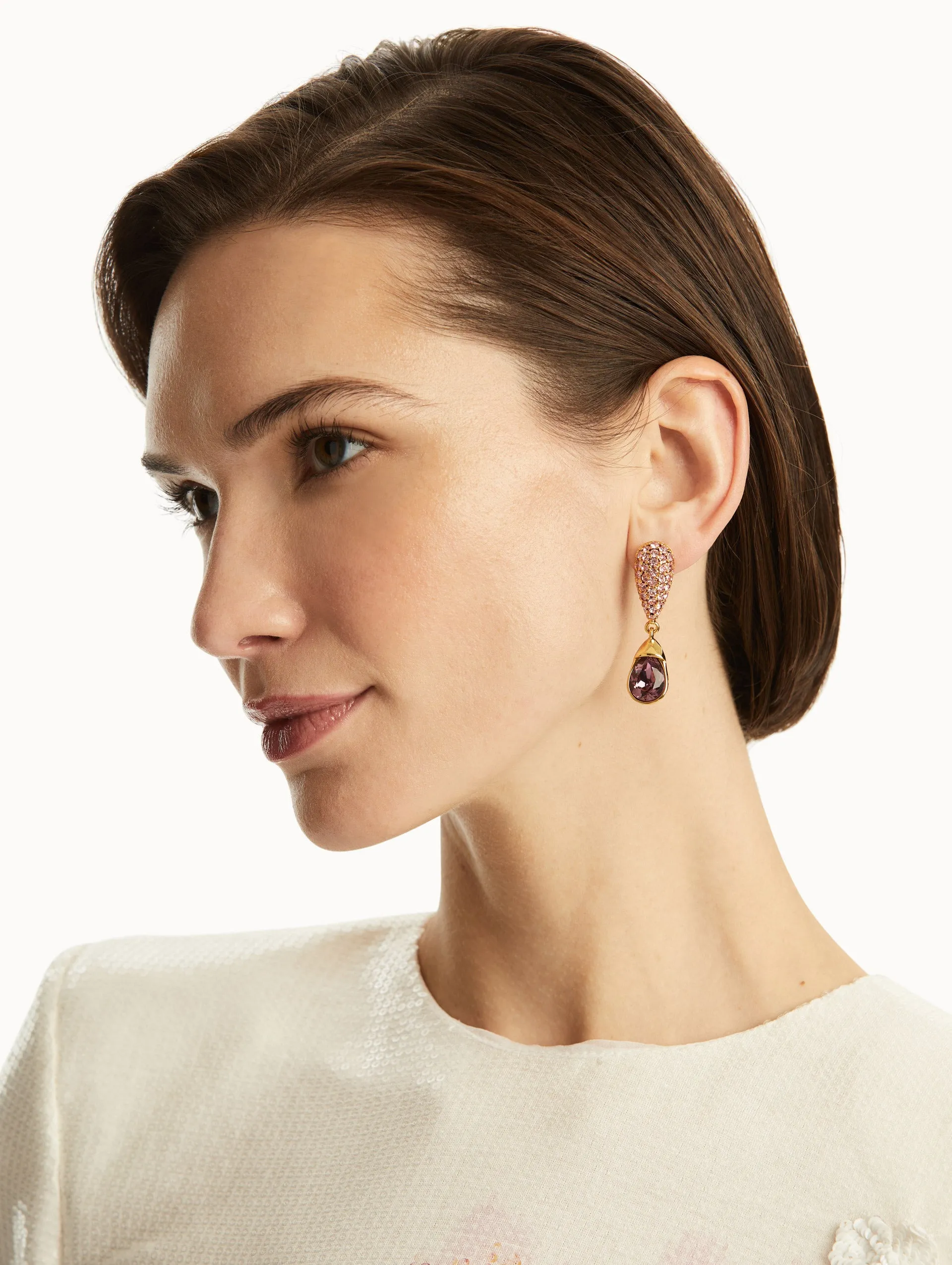 Pavé Drop Earrings