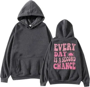 Pink Hoodies for Women Latter Print Oversized Long Sleeve Casual Pullover with Pocket Sweater 2024 Fall Sweatshirt Y2K
