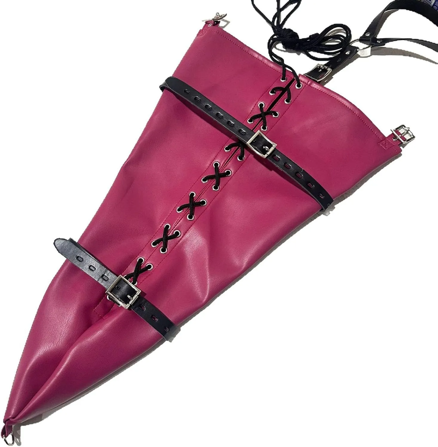 PU Leather Bondage Straps Adjustable Body Harness Belt Tight Bag Sexy Shoulder Straps Roleplay Clubwear Nightclub,D