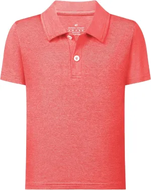 QBK Boys' Active Performance Golf Polo Shirts Kids Dry Fit School Uniform for Toddler to Youth