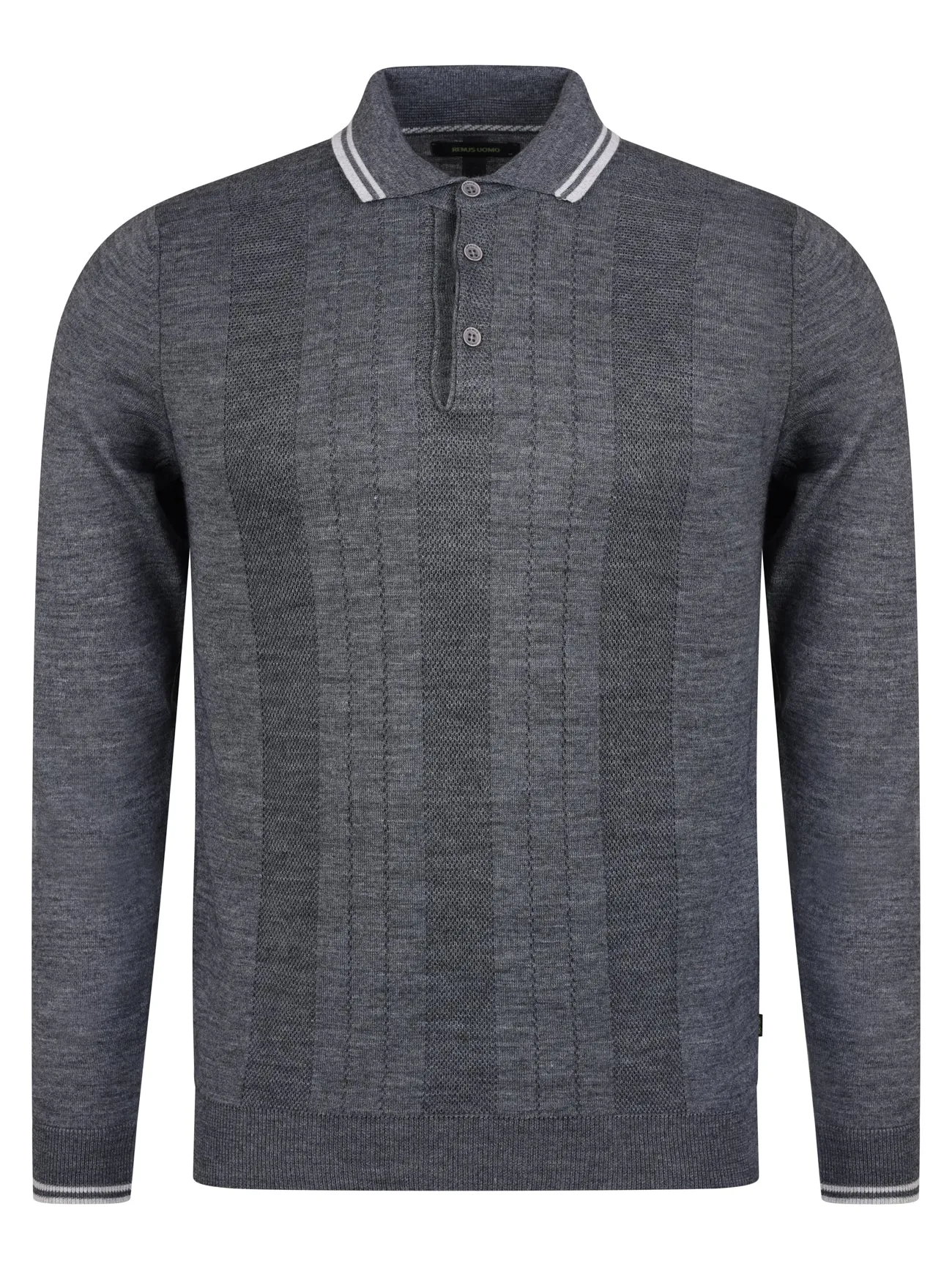 Remus Texture Polo Grey
