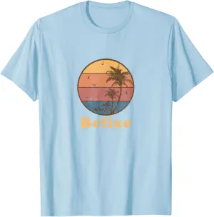 Retro Belize T Shirt Vintage 70s Sunset Tee Design T-Shirt