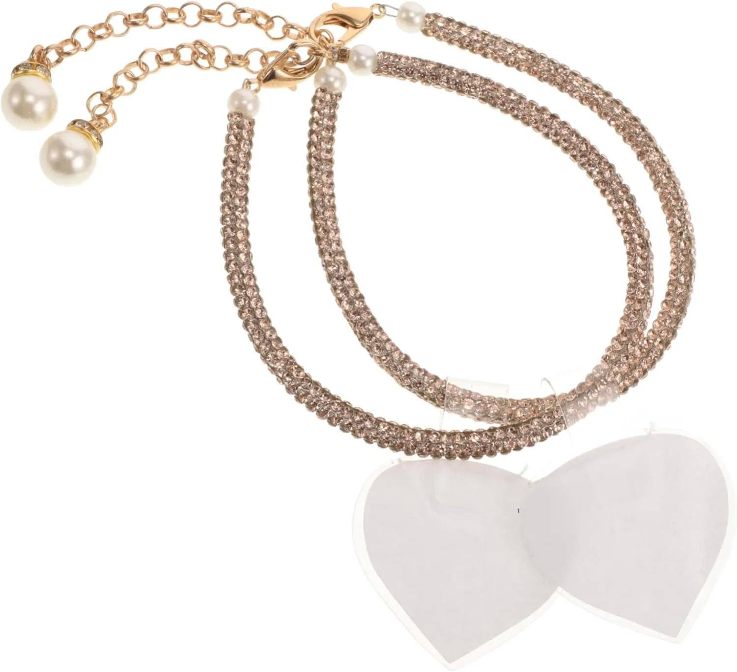 Rhinestone Dangle Anklet Bracelet for High Heels Pearl Strap Shoes Tassel Effortless Installation for Women