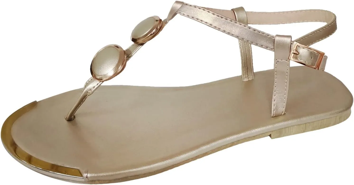 Sandals for Women Casual Elastic Flat Sandals 2025 Summer Beach Vacation Shoes Ankle Strap Flip Flops Sandal