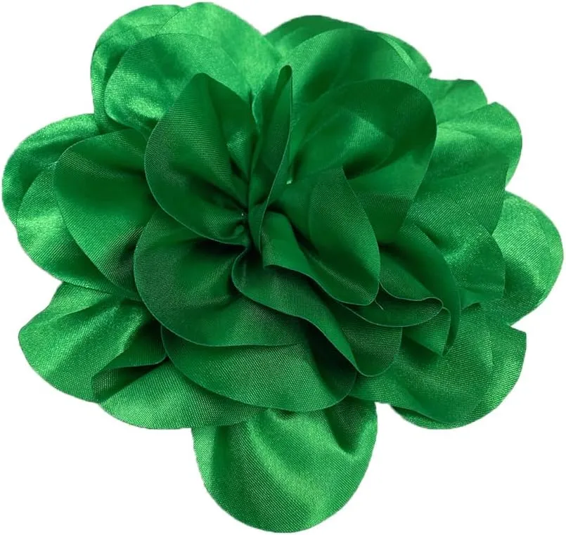 Satin Fabric Rose Flower Extra Large Big Brooches Lapel Pins Silk Camellia Oversized Pin for Women Wedding Party Dance Banquet Dresses Suit Clothes Accessories Jewelry Gifts 7.5in