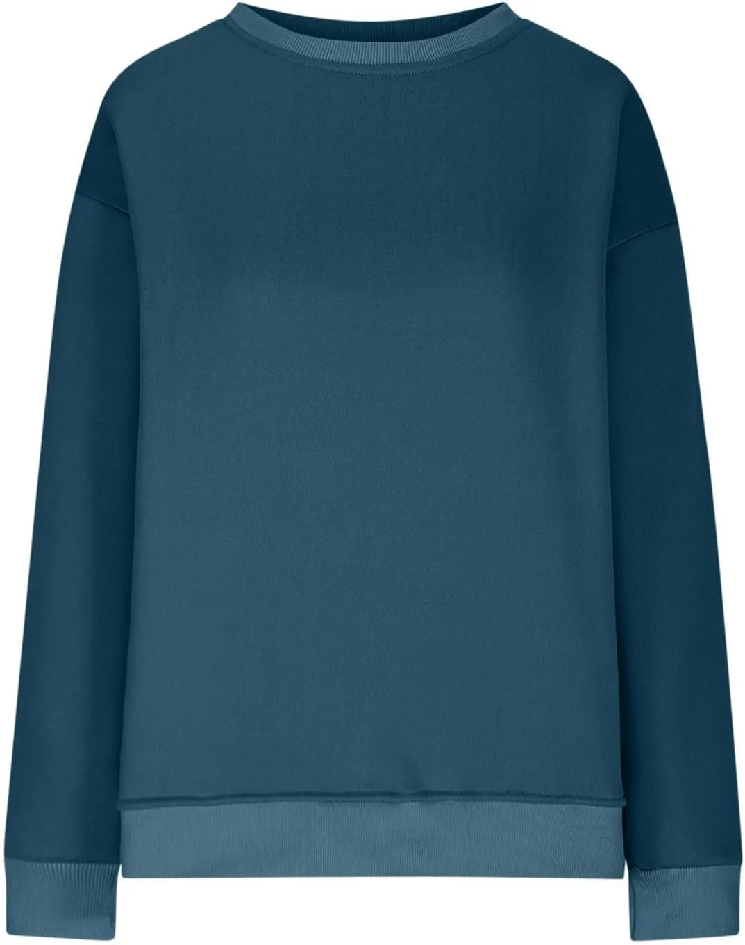SHOPESSA Oversized Sweatshirt for Women Fall Outfits Crewneck Pullover with Pockets Sweatshirt with Slit Sides
