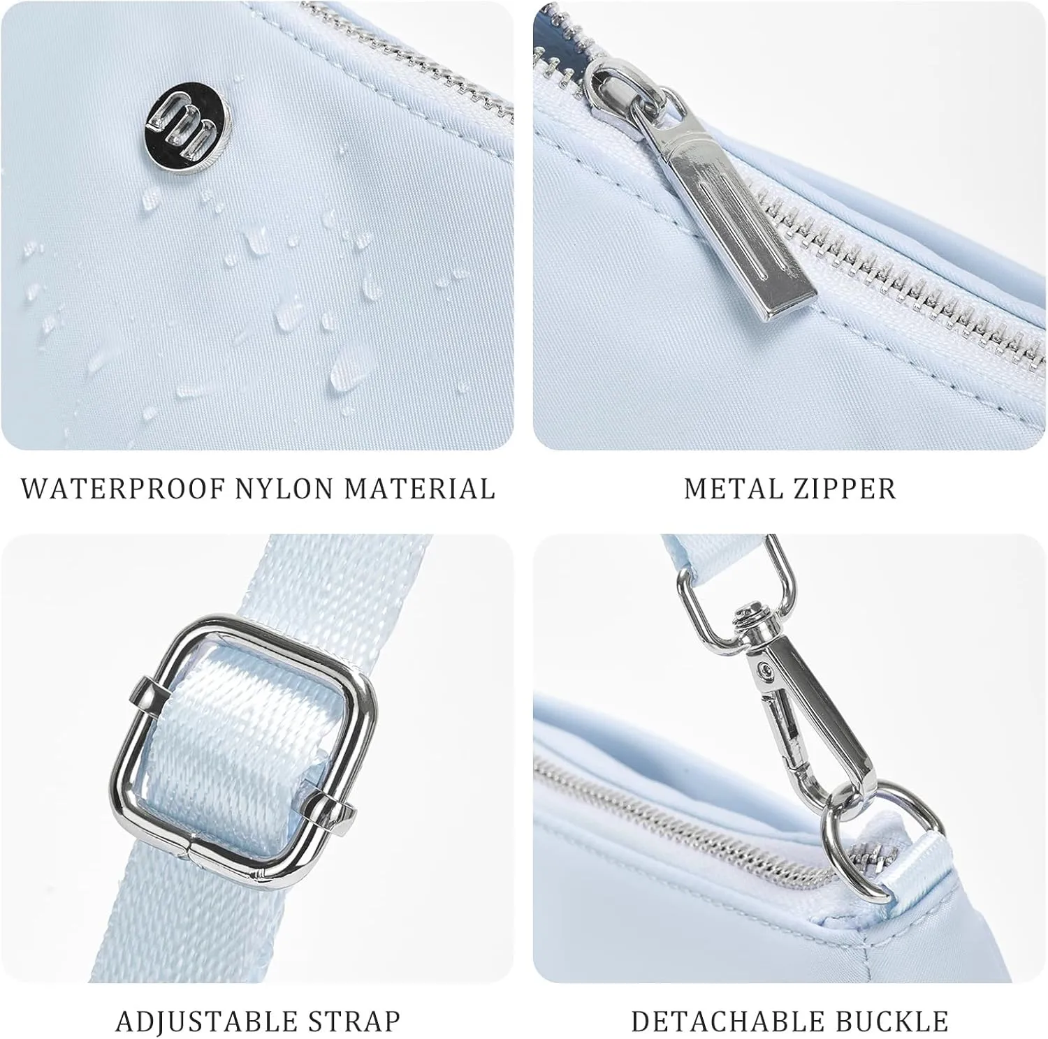 Shoulder Bag for Women Handbags with Adjustable Strap Underarm Purse Mini Clutch Purses Trendy Crescent Bags