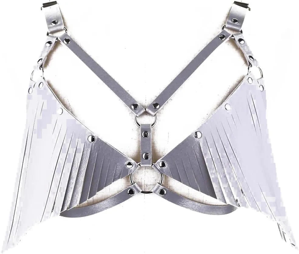 Show Muscle Leather COSPLAY Adjustable Belt Suspenders Harness Punkgoth Chest Shoulder Straps Braces Body straps