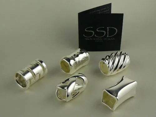 Simon Sebbag Sterling XOs Silver Slide Bead 131 for Leather Necklace Hugs Kisses