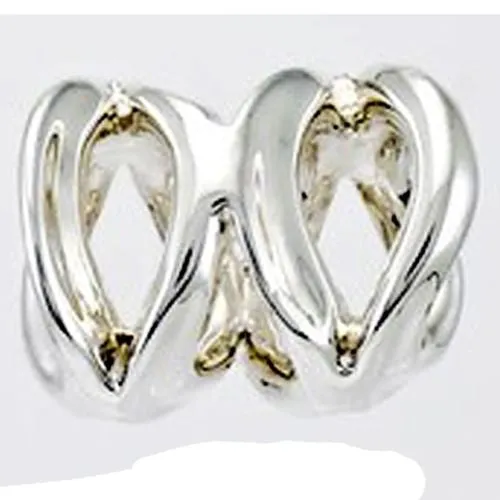 Simon Sebbag Sterling XOs Silver Slide Bead 131 for Leather Necklace Hugs Kisses