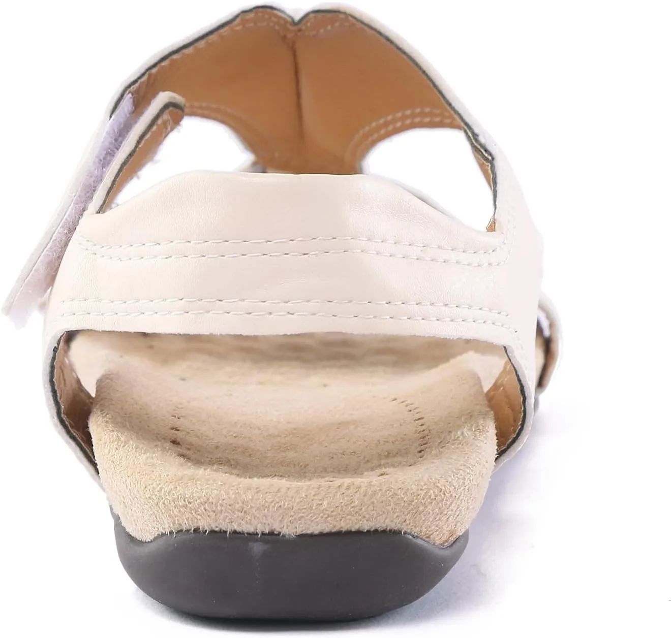 SuanlaTDS Flat Sandals for Women Dressy Summer Bohemian Comfortable Adjustable Ankle Strap Open Toe Platform Low Heels Orthopedic Sandals with Arch Support Elegant Casual Walking Shoes