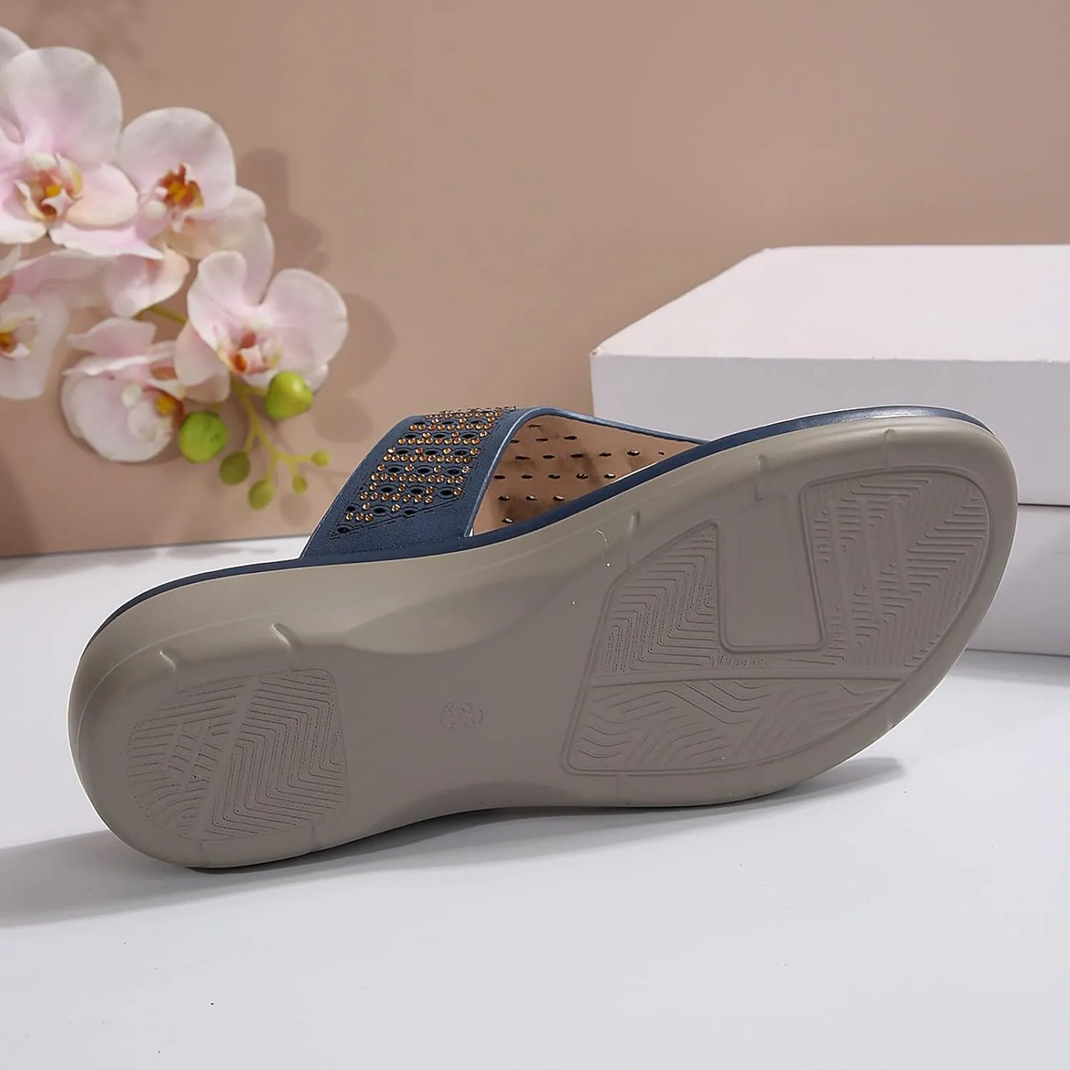 SuanlaTDS Orthopedic Wedge Sandals for Women Flip Flops with Arch Support 2025 Summer Dressy Open Toe Platform Slip On Slides Comfortable Outdoor Elegant Low Wedges Party Sandal Beach Shoes