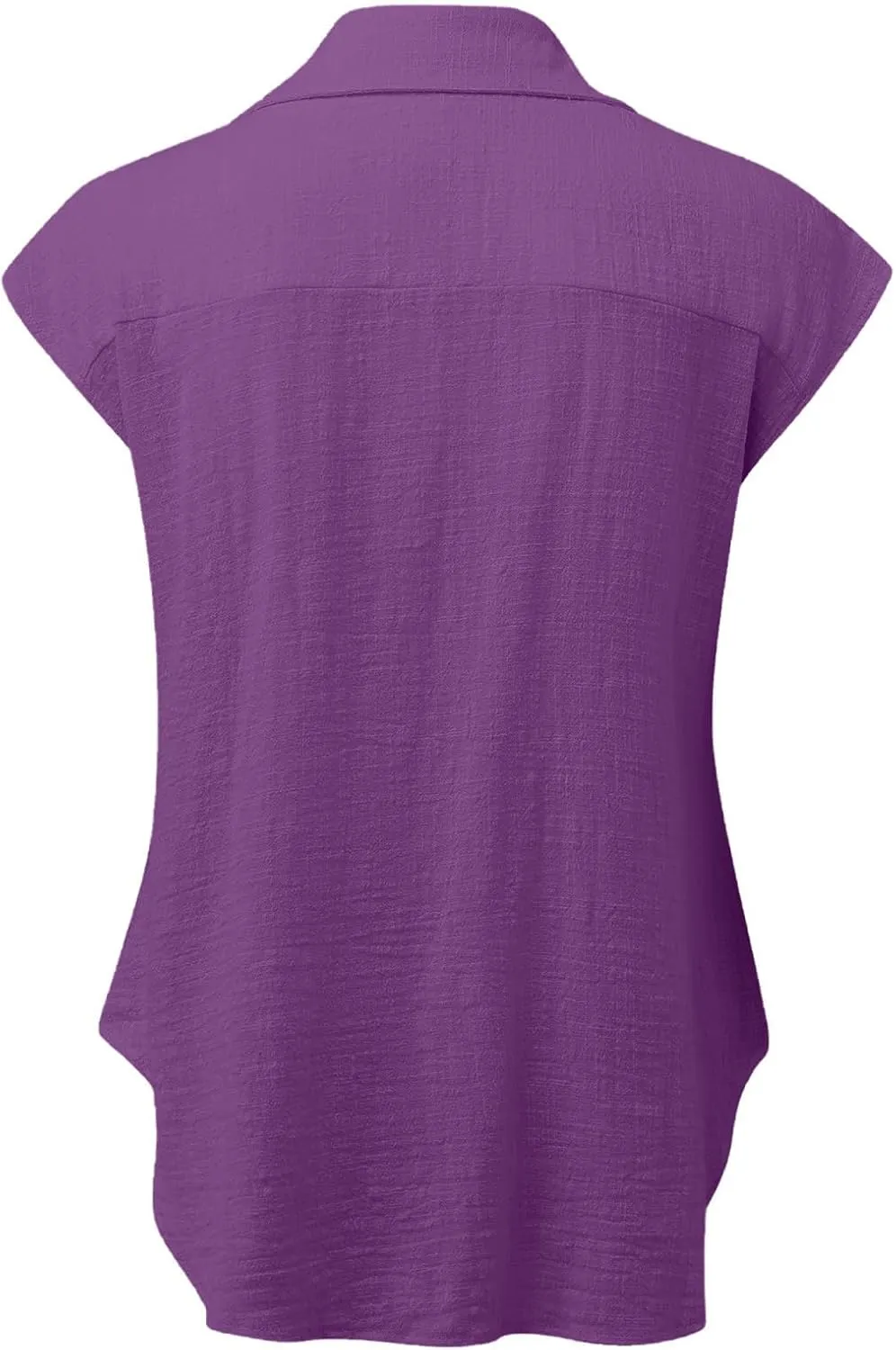 Summer Shirts for Women Trendy 2025 Cotton Linen Button Down Tops Casual Cap Sleeve Summer Blouses Work Clothes