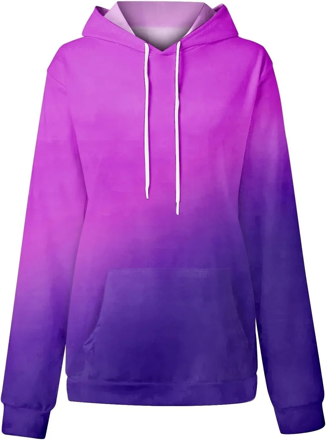 Sweatshirt Hoodies for Women Loose Fit Baggy Gradient Colors Pullover Tops Trendy Casual Fall Sweatshirts with Pocket
