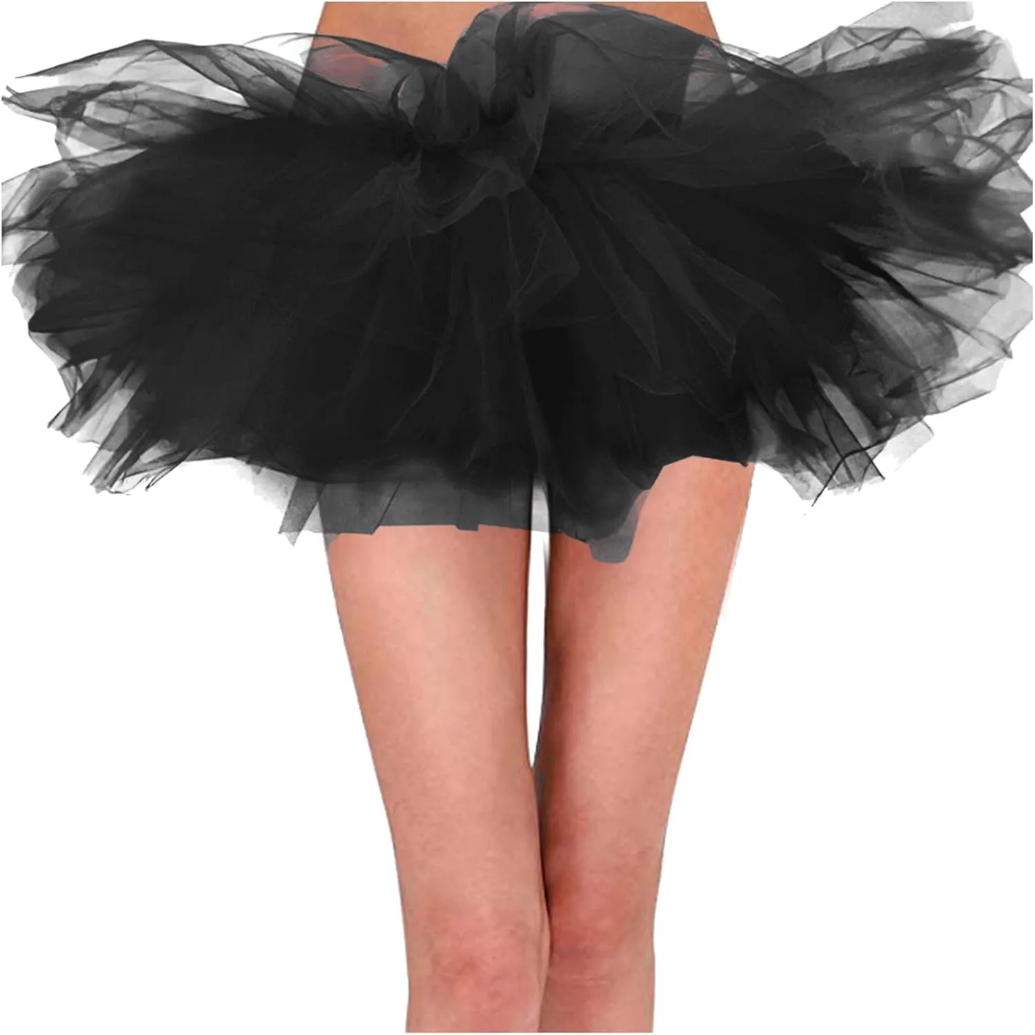 Tutu Skirt Women's Teens Elastic 6 Layered Tulle Ballet Skirt, 1950s Vintage Style Short Skirt Festival Party Skirt