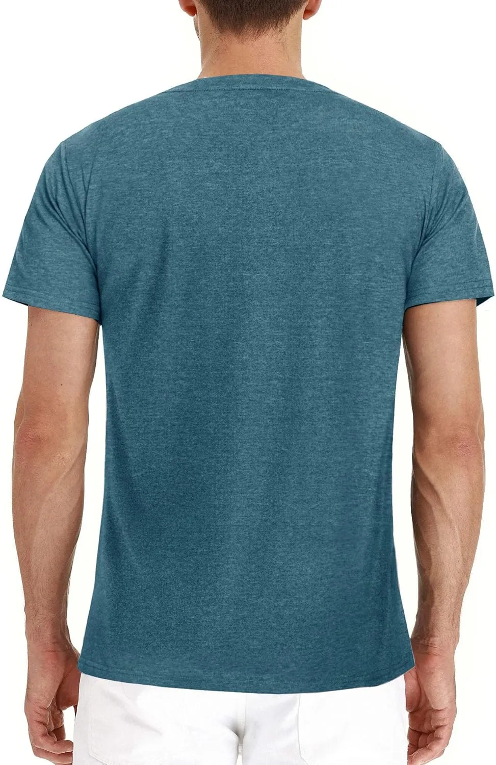 Uposiut Mens Henley Shirts Long/Short Sleeve T Shirt Fashion Casual Basic Plain Cotton Tee Shirts