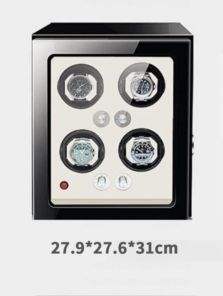 Watch Winder for Automatic Watches with Super Quiet Japanese Motor for 2 3 4 6 9 Watch Storage Display Box with LED Lights Luxury Mechanical Watch Storage Case (White 2 0)