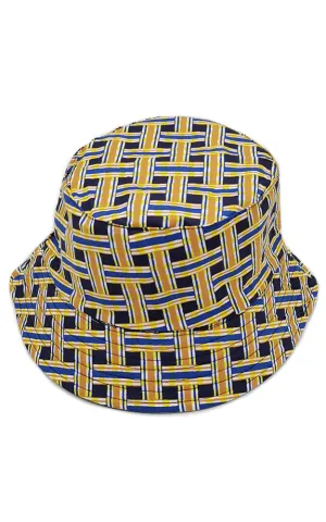 WHU210108 Reversible Geometric Print Cotton Bucket Hat