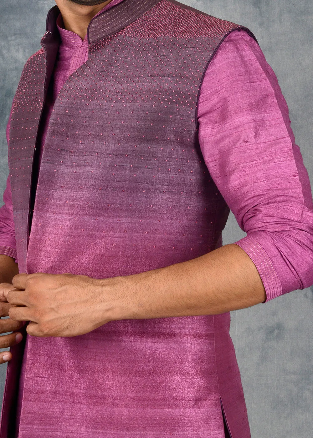 Wine Bandhgala Jacket | Siddhesh Chauhan