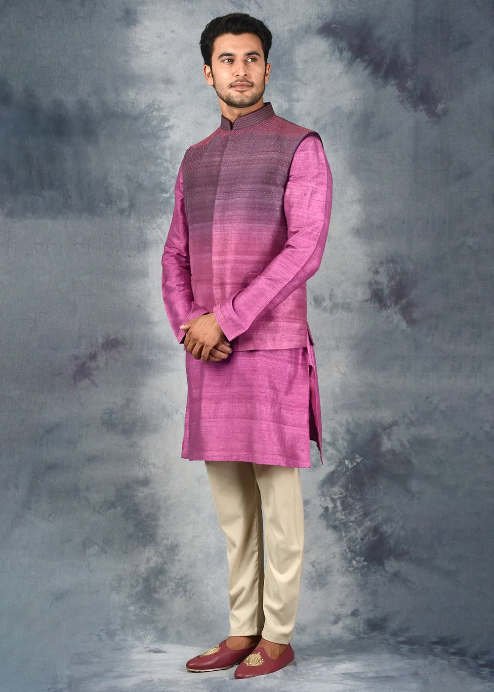 Wine Bandhgala Jacket | Siddhesh Chauhan