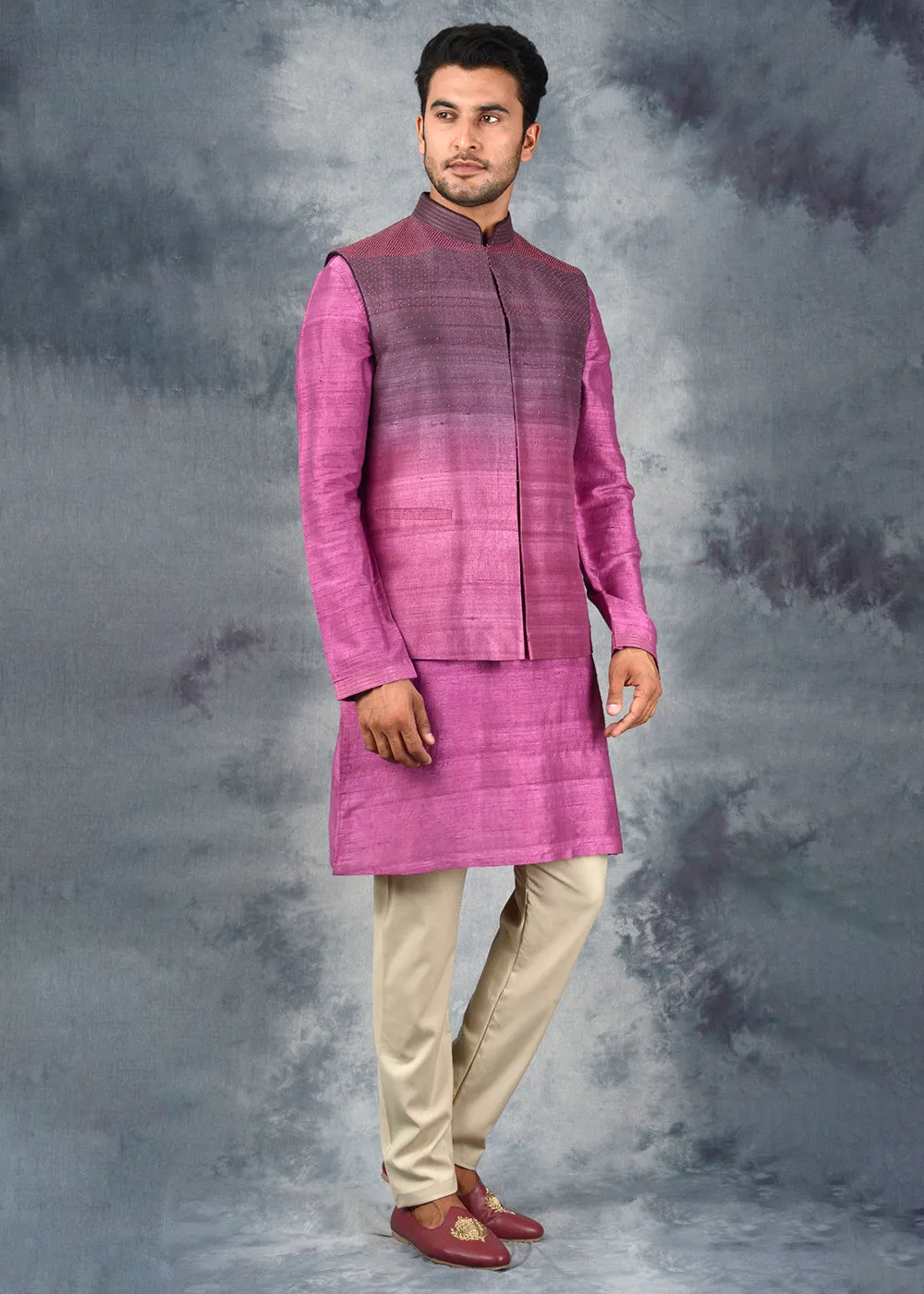 Wine Bandhgala Jacket | Siddhesh Chauhan