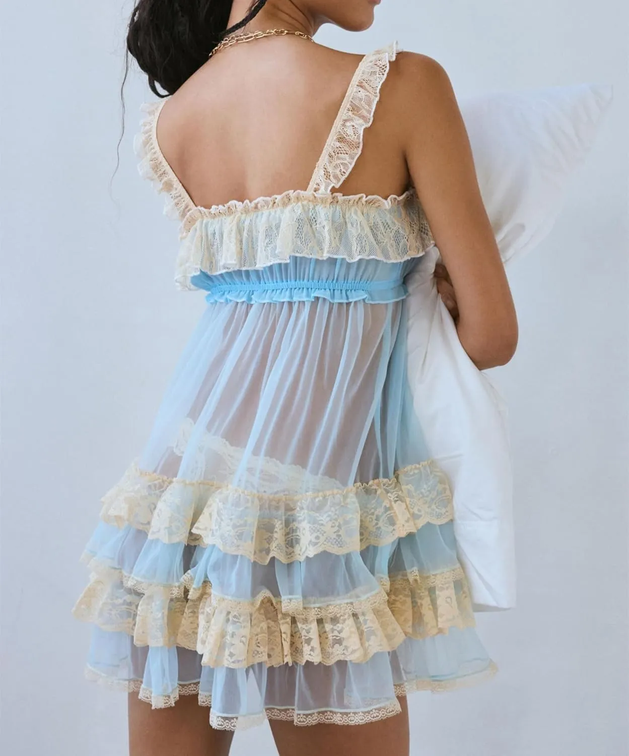 Women Hollow Out Babydoll Mini Dress Sleeveless Aline Vacation Beach Boho Sundress Going Out Y2k Ruffle Dress