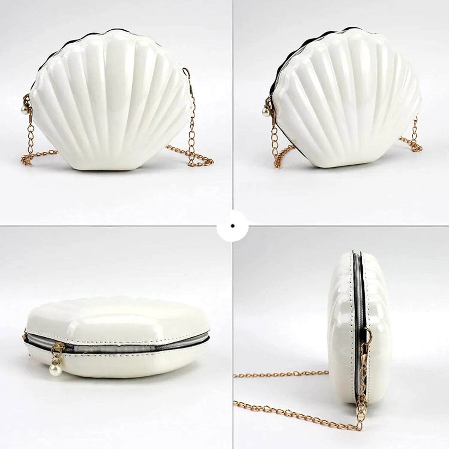 Women Mini Seashell Evening Clutch Handbag Cross-body Bag Shoulder Bag