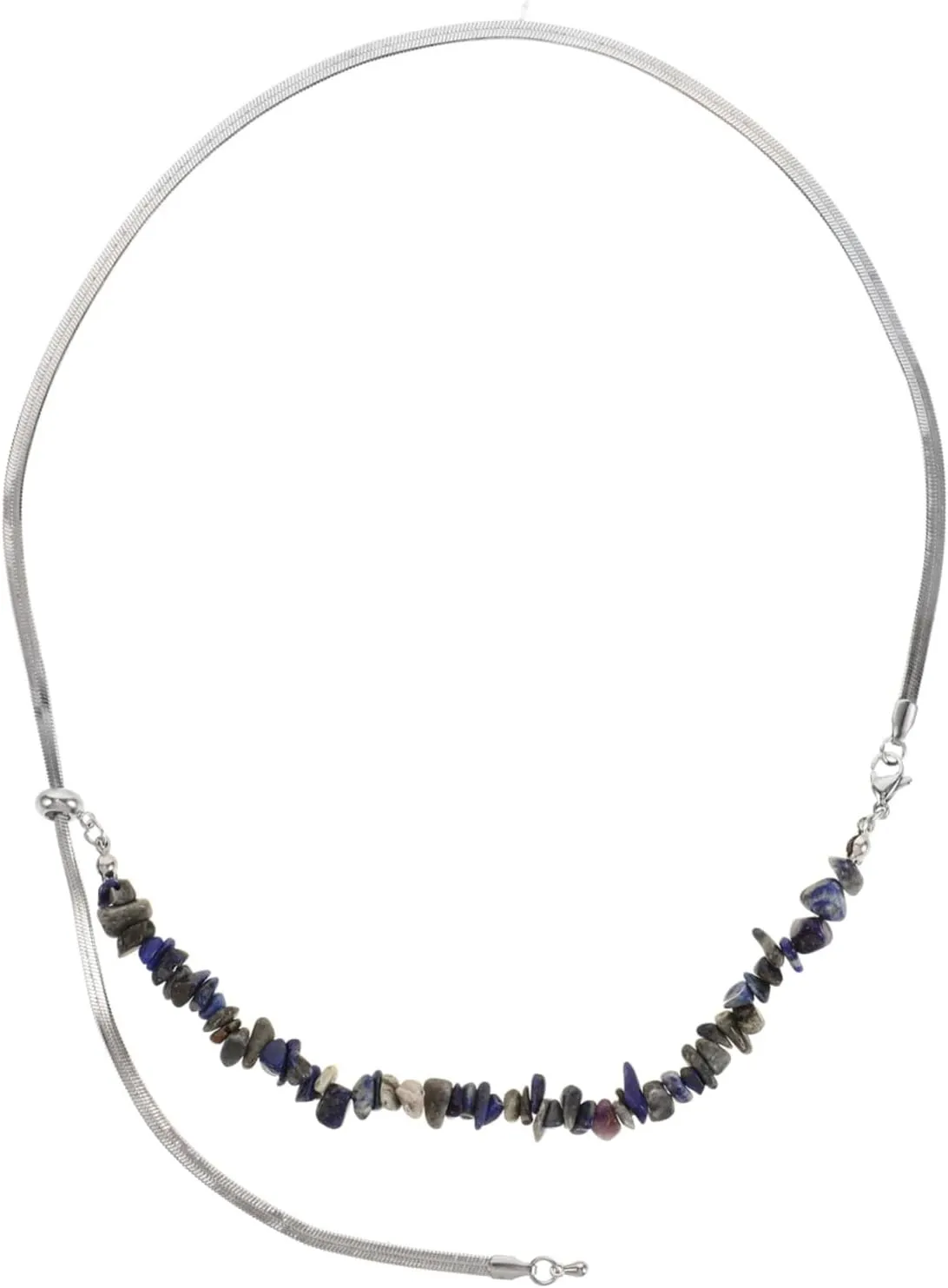 Women Unique Natural Stone Choker Necklace Minimalist Aesthetic Jewelry for Women Versatile and Fashionable Stone Chain Stylish Irregular Design Occasion