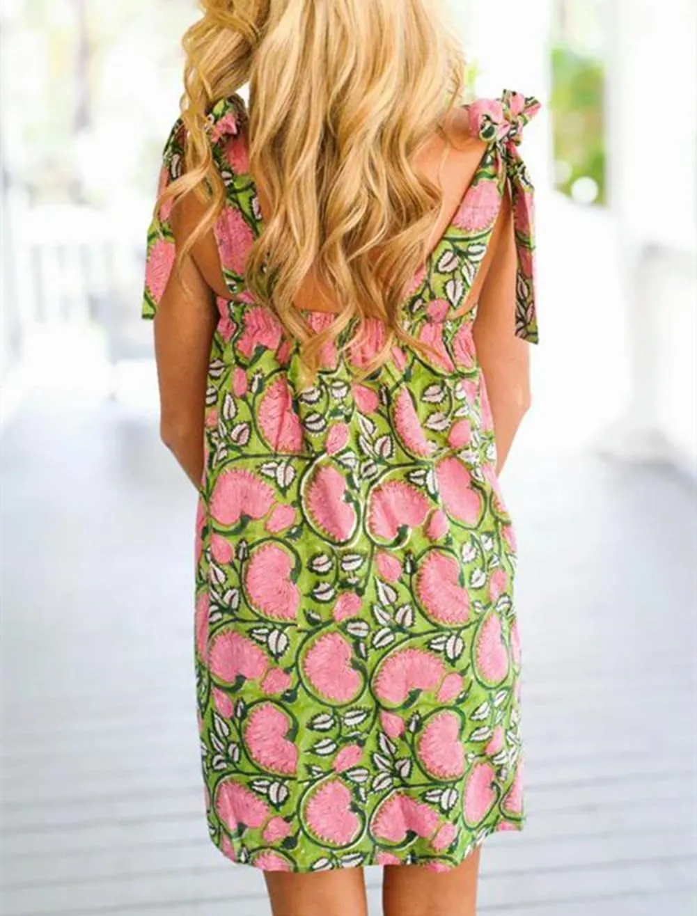 Women Y2k Babydoll Flowy Mini Dress Sleeveless Strap Square Neck Floral Loose Ruffle Going Out Short Sundress