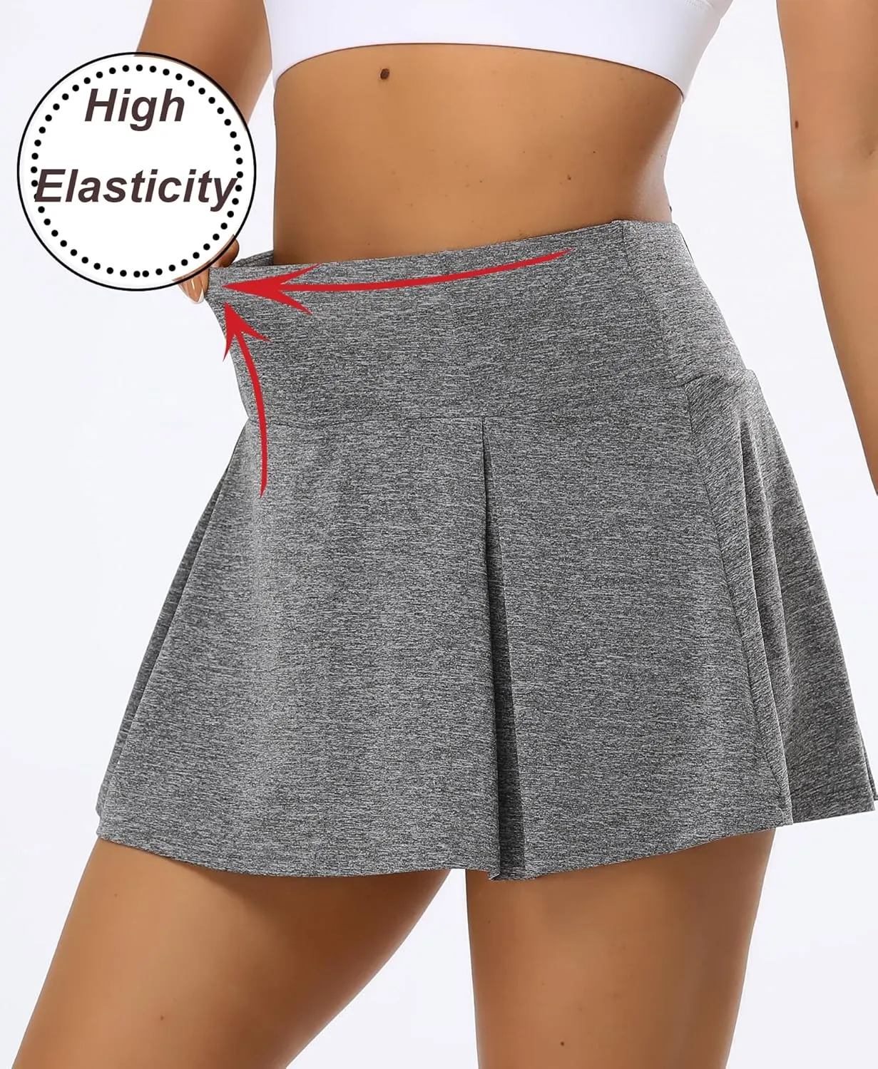 Women's Active Performance Skort Lightweight Skirt for Running Tennis Golf Workout Sports