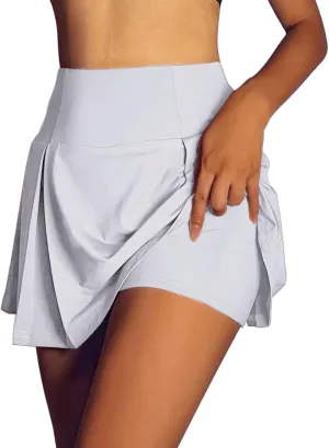 Women's Active Performance Skort Lightweight Skirt for Running Tennis Golf Workout Sports