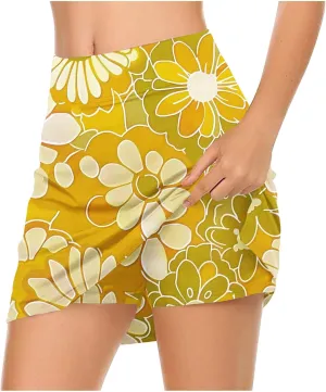 Women's Active Performance Skorts Lightweight Golf Skirts Workout Sports Pickleball Skort Inner Shorts with Pockets