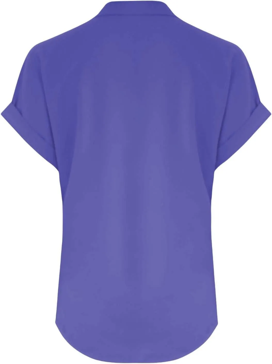 Womens Button Down Linen Shirt Short Sleeve V Neck Shirts Solid Color Comfy Tops Summer Casual Dressy Tunic Top