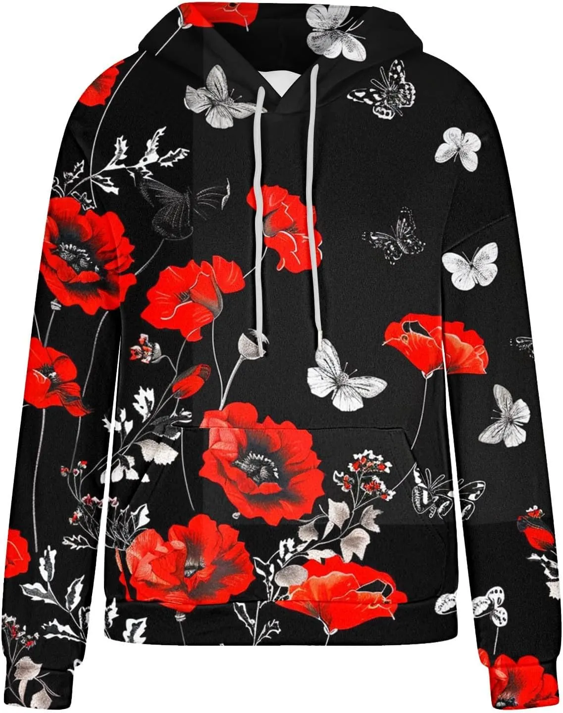 Women's Fall Casual Oversized Hoodies Trendy Long Sleeve Sweatshirts Graphic Print Pullover Lightweight Tops