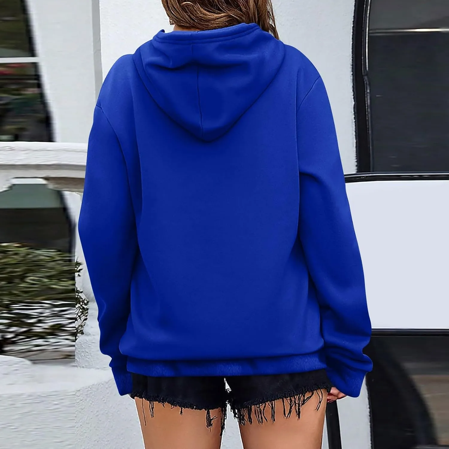Womens Fashion Solid Color Long Sleeve Baggy Cute Oversized Hoodies 2024 Casual Y2K Pullover Sweatshirts Fall Oufits
