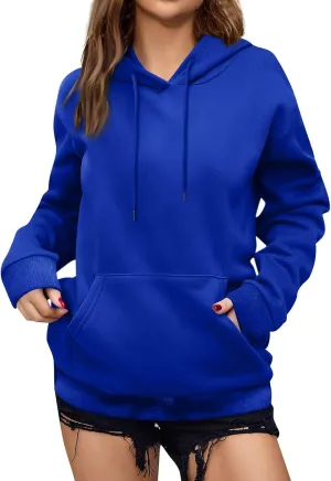 Womens Fashion Solid Color Long Sleeve Baggy Cute Oversized Hoodies 2024 Casual Y2K Pullover Sweatshirts Fall Oufits
