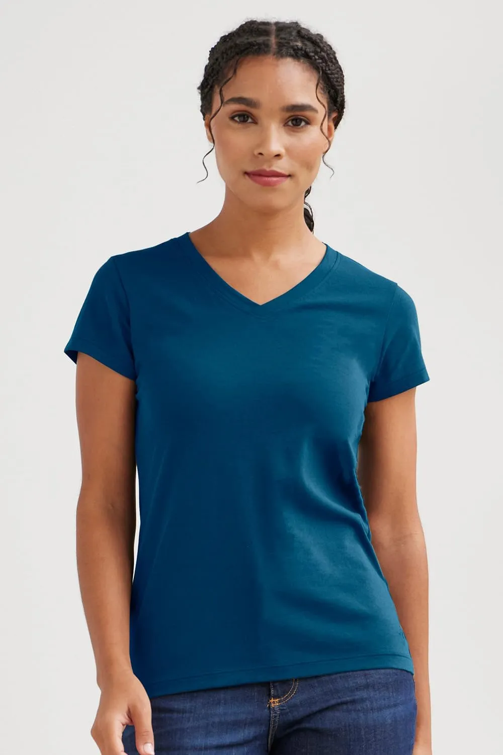 Women's Organic Pima Cotton Short Sleeve V-Neck T-Shirt