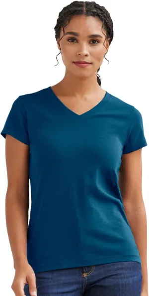 Women's Organic Pima Cotton Short Sleeve V-Neck T-Shirt