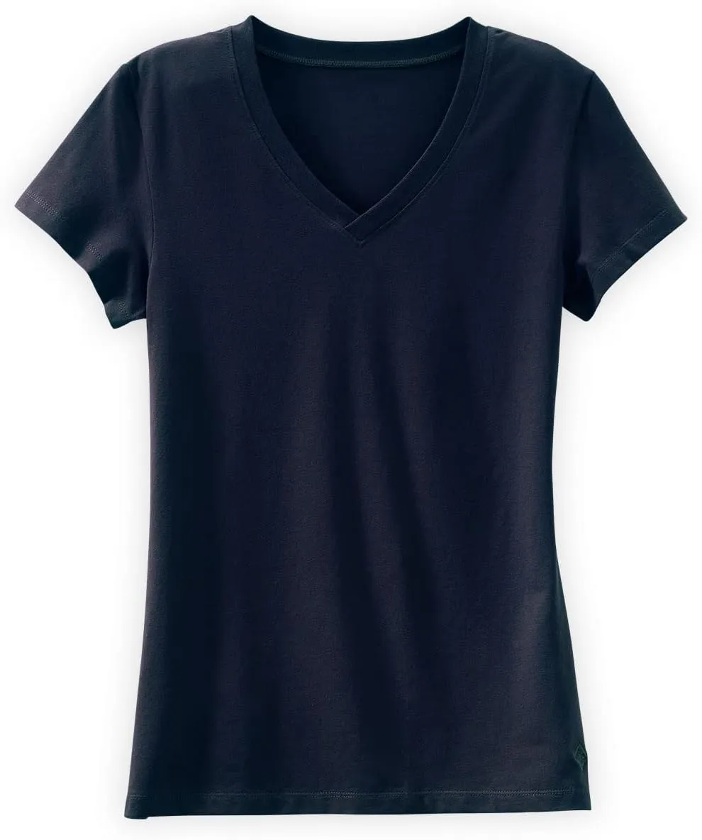 Women's Organic Pima Cotton Short Sleeve V-Neck T-Shirt